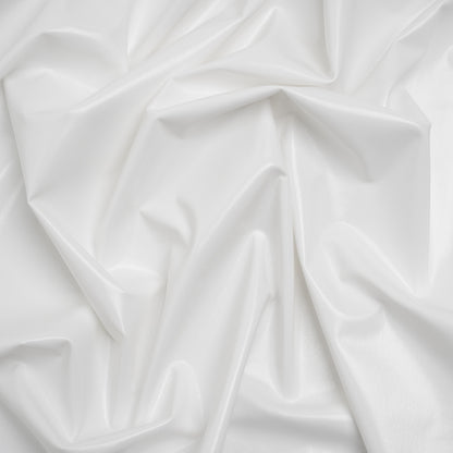 Knit Faux Leather with PET Anodized Aluminum Film - White - Elizabeth Collection Drape