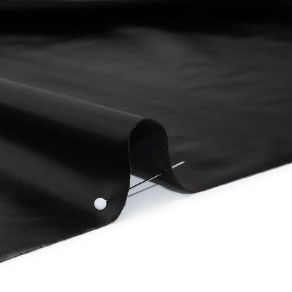Knit Faux Leather with PET Anodized Aluminum Film - Black - Elizabeth Collection