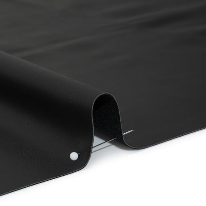 Stretch Faux Leather with Suede-Like Brushed Backing - Pebble Black - Jodi Collection Full