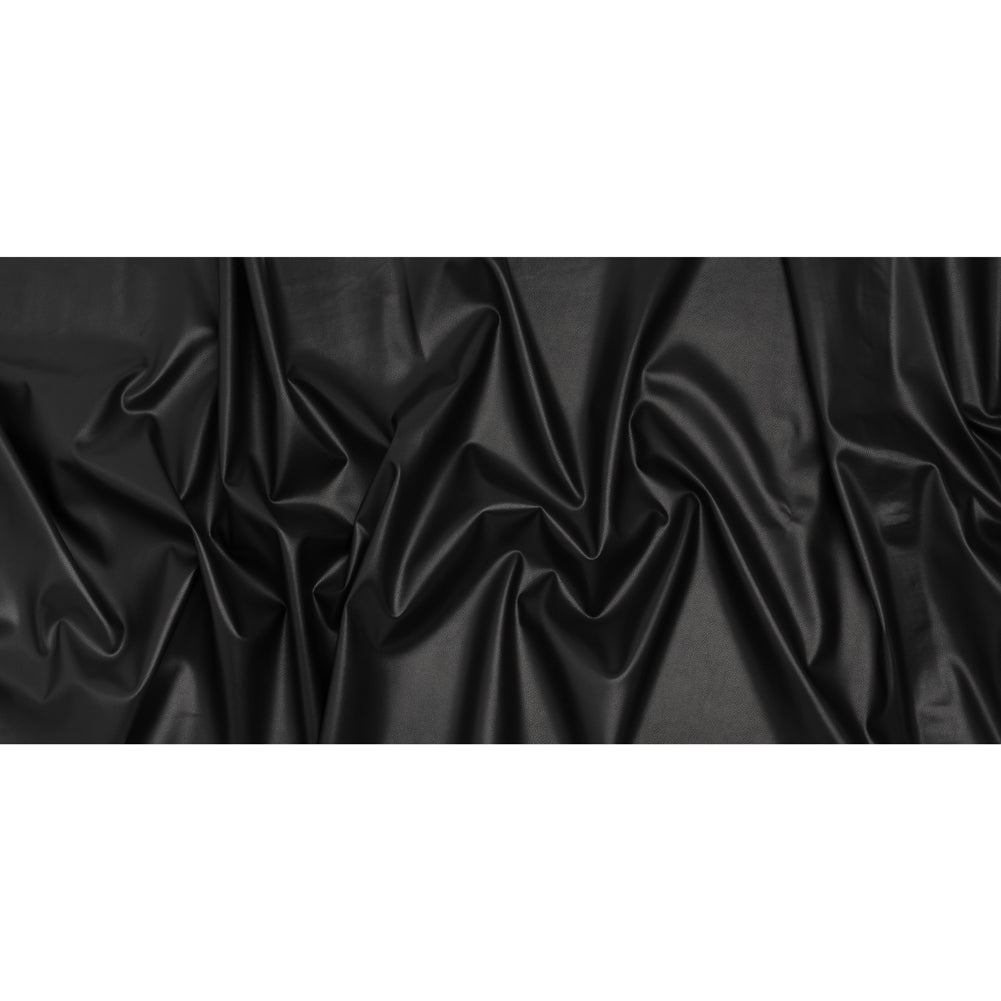 Stretch Faux Leather with Suede-Like Brushed Backing - Pebble Black - Jodi Collection