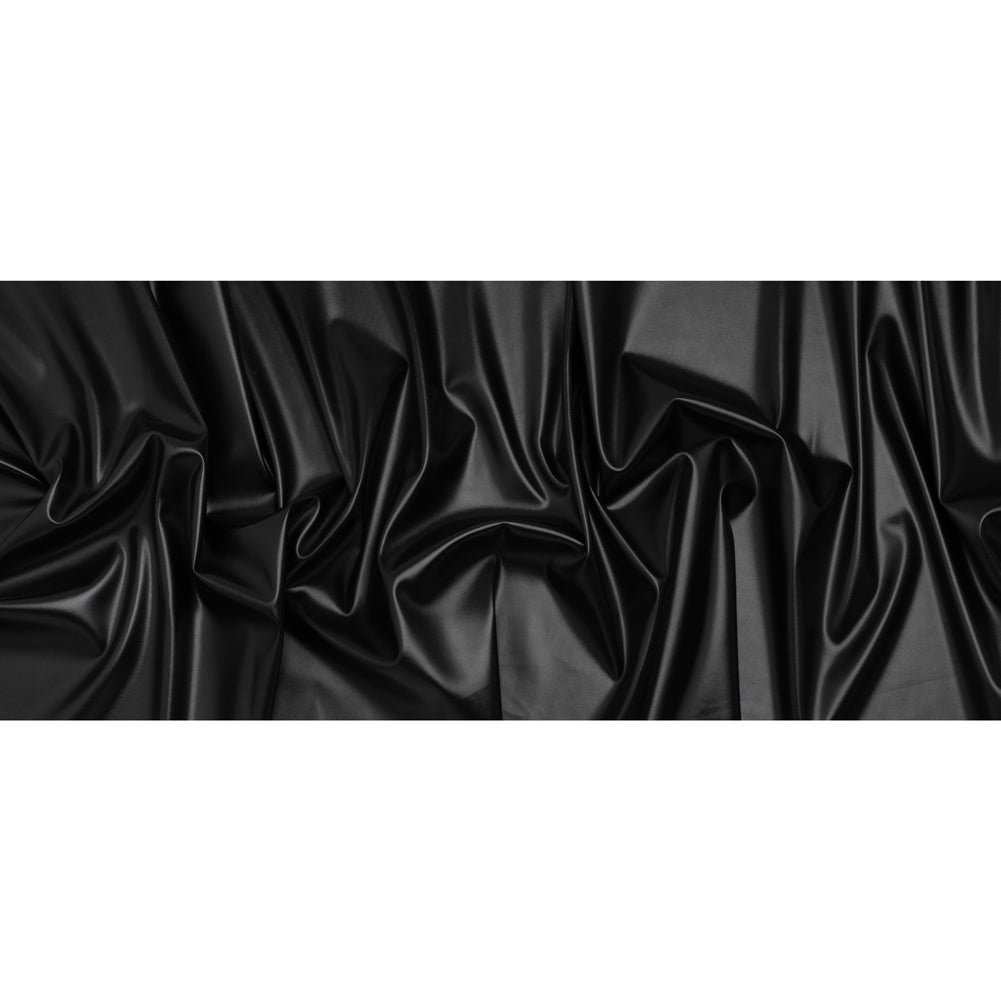 Stretch Faux Leather with Suede-Like Brushed Backing - Black - Jodi Collection