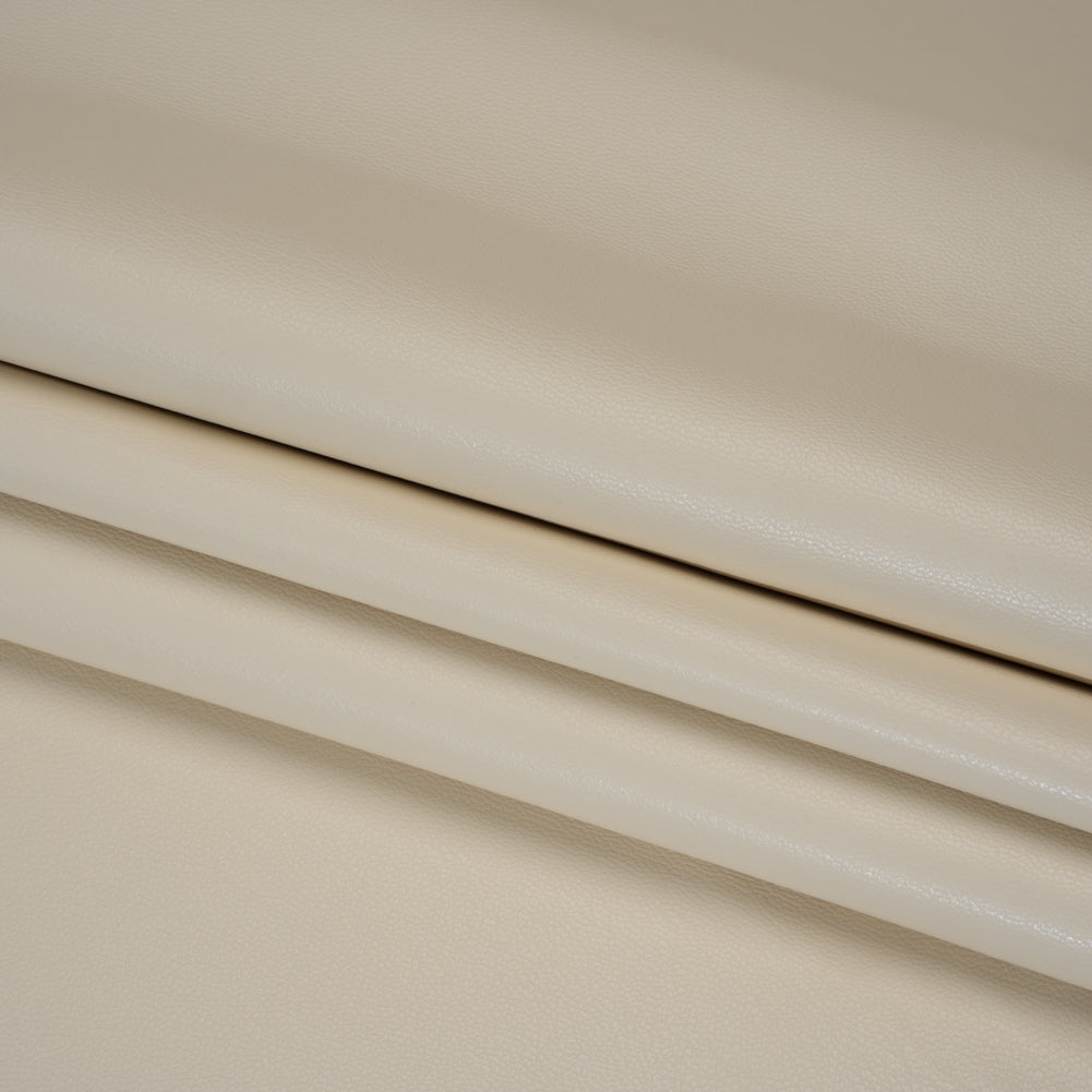 Stretch Faux Leather with Suede-Like Brushed Backing - Ivory - Jodi Collection - Detail