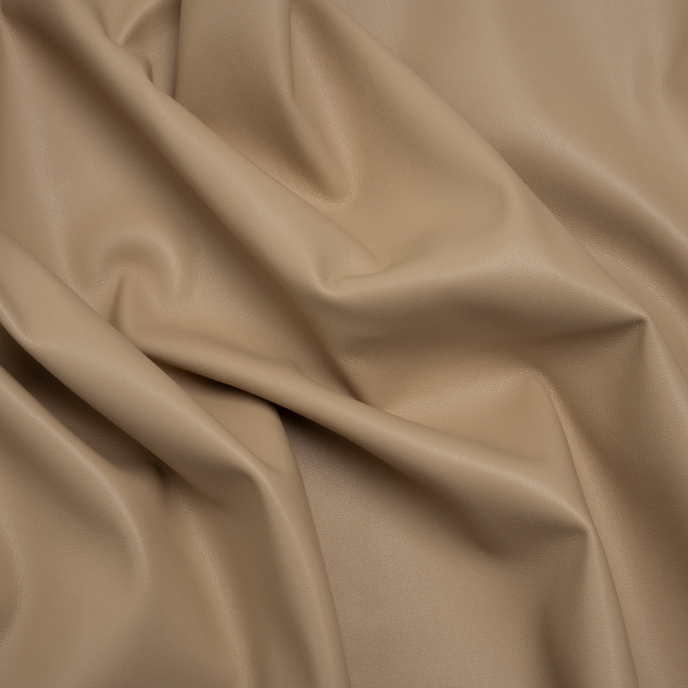 Stretch Faux Leather with Suede-Like Brushed Backing - Beige - Jodi Collection