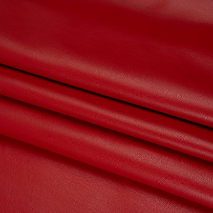 Stretch Faux Leather with Suede-Like Brushed Backing - Red - Jodi Collection