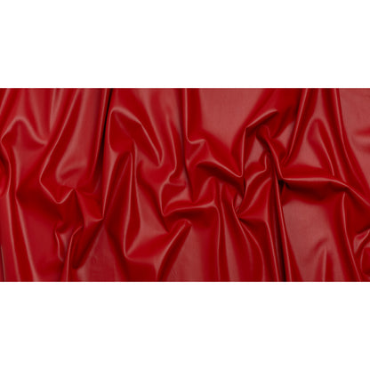 Stretch Faux Leather with Suede-Like Brushed Backing - Red - Jodi Collection