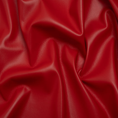Stretch Faux Leather with Suede-Like Brushed Backing - Red - Jodi Collection