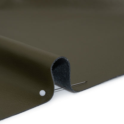 Stretch Faux Leather with Suede-Like Brushed Backing - Olive Green - Jodi Collection