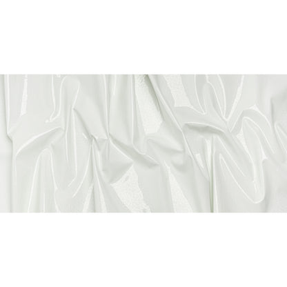 Holographic 3D Faux Patent Leather - Ivory Bubble Dots