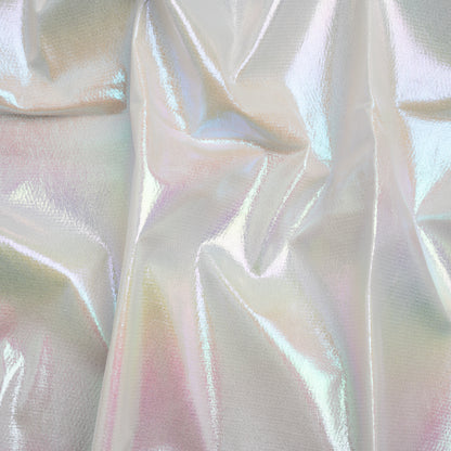 Crinkled Metallic Faux Leather - Pale Yellow and Blue Ombre - Adriana Collection