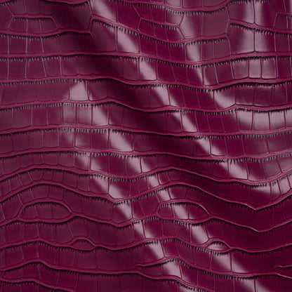 Crocodile Faux Leather Vinyl - Purple Fuchsia - Kristin Collection Drape