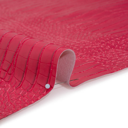 Crocodile Faux Leather Vinyl - Hot Pink - Kristin Collection