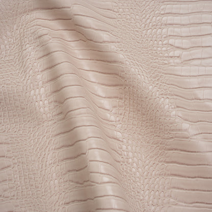 Crocodile Faux Leather Vinyl - Eggshell - Kristin Collection
