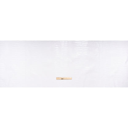 Crocodile Faux Leather Vinyl - White - Kristin Collection