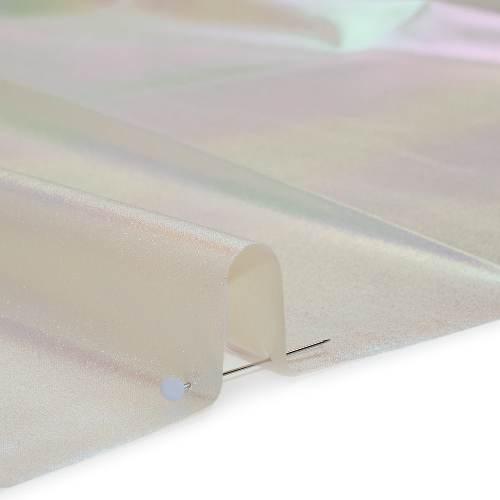 Metallic Lame Jacketing - Pastel Rainbow Ombre Stripe on Ivory - Inez Collection - Full - Image 4 of 6
