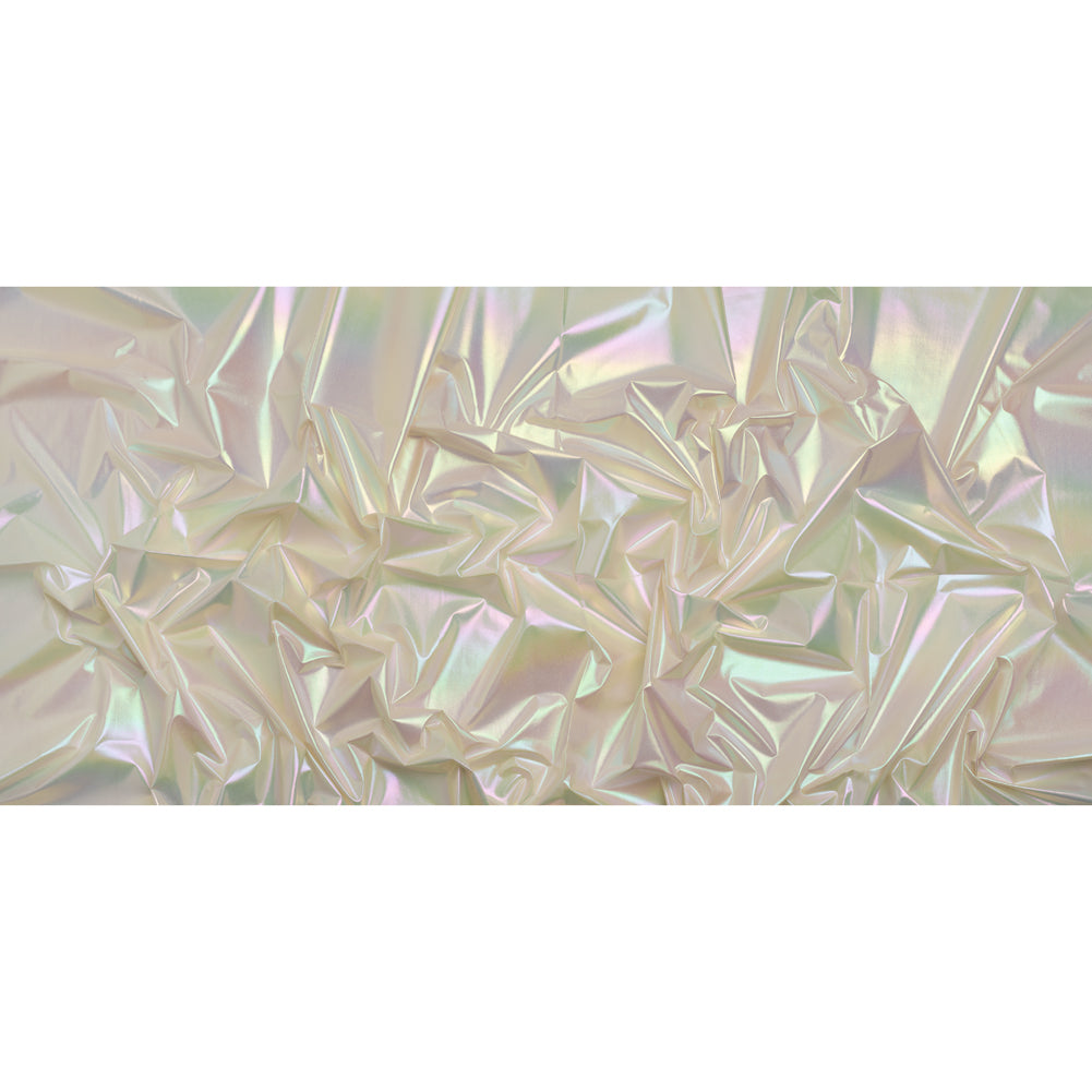 Metallic Lame Jacketing - Pastel Rainbow Ombre Stripe on Ivory - Inez Collection - Full - Image 5 of 6
