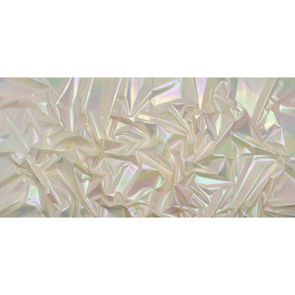 Metallic Lame Jacketing - Pastel Rainbow Ombre Stripe on Ivory - Inez Collection