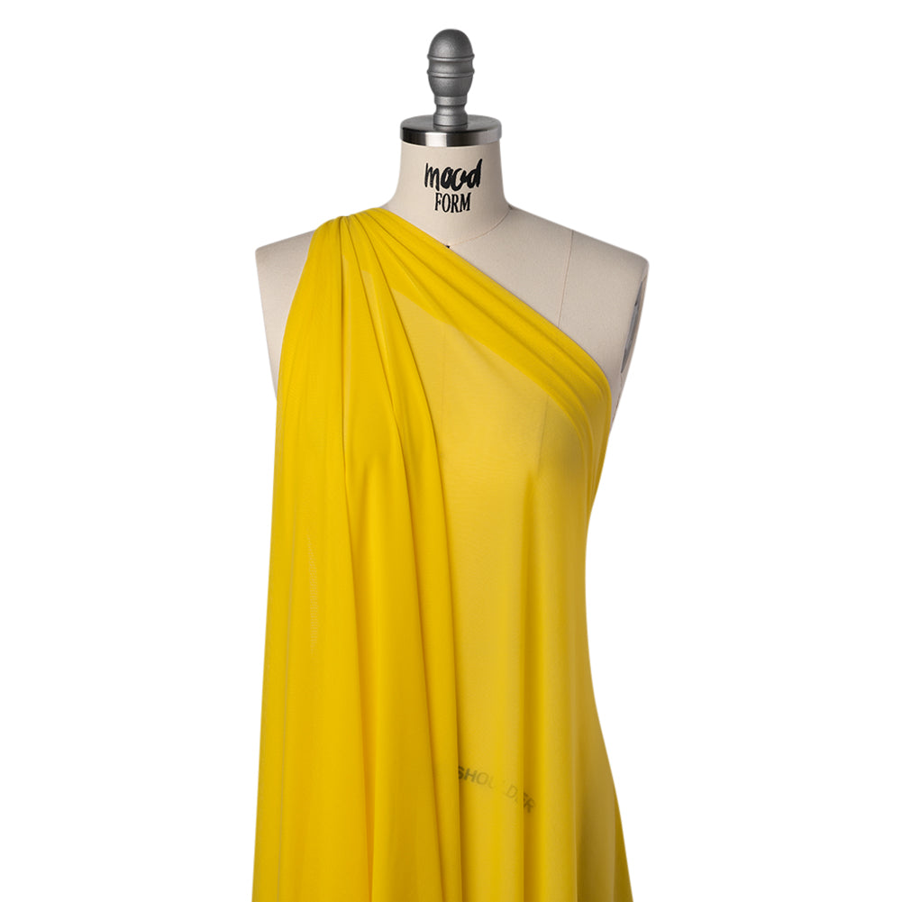 Nylon Stretch Mesh - Yellow - Bernetta Collection Folded