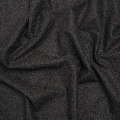 Super 130s Wool Flannel Suiting Made in Italy - Heathered Gray - Deadstock