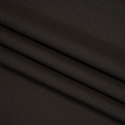 Super 150s Wool Twill Suiting Made in Italy - Coffee Brown - Deadstock