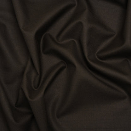 Super 150s Wool Twill Suiting Made in Italy - Coffee Brown - Deadstock