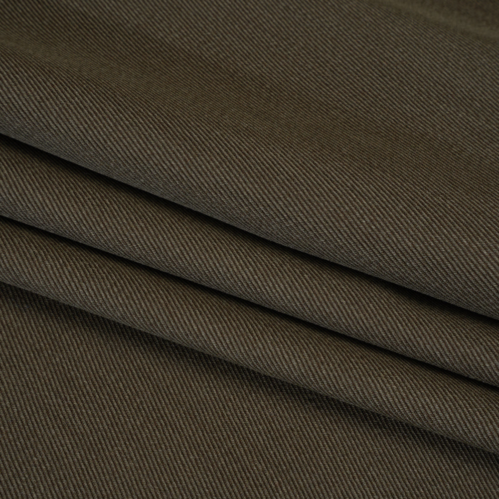 Wool Gabardine Made in Italy - Olive Brown - Deadstock
