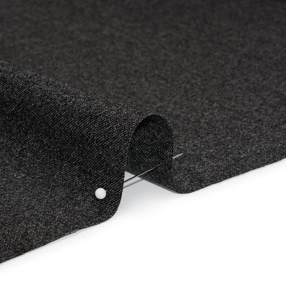 Super 130s Wool Suiting Made in Italy - Heathered Charcoal - Deadstock
