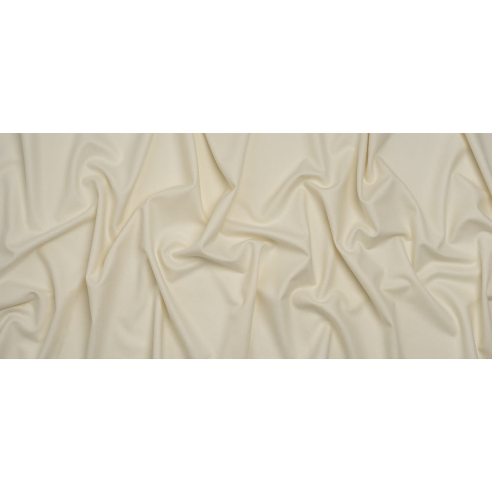 Super 120s Wool Twill Suiting Made in Italy - Cream - Deadstock