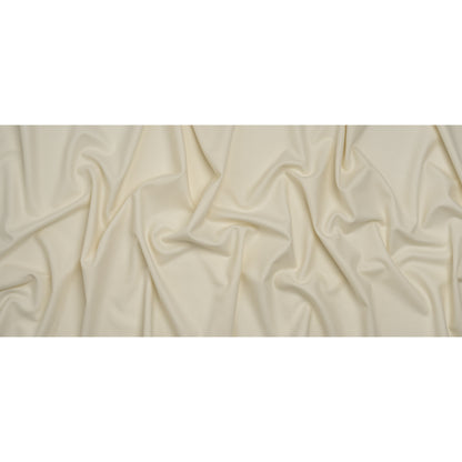 Super 120s Wool Twill Suiting Made in Italy - Cream - Deadstock