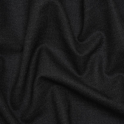 Super 120s Wool Dobby Suiting Made in Italy - Black and White Spots - Deadstock