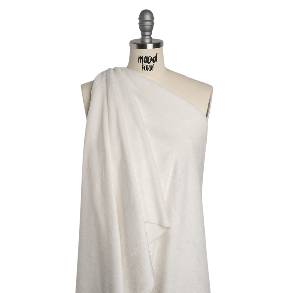 Double Faced Minky Fleece - Ivory - Avery Collection - Drape