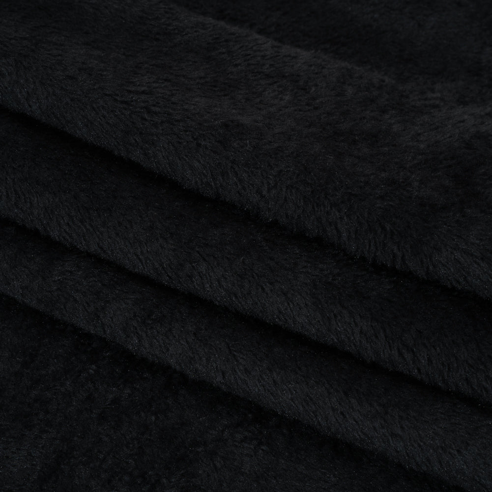 Double Faced Minky Fleece - Black - Avery Collection
