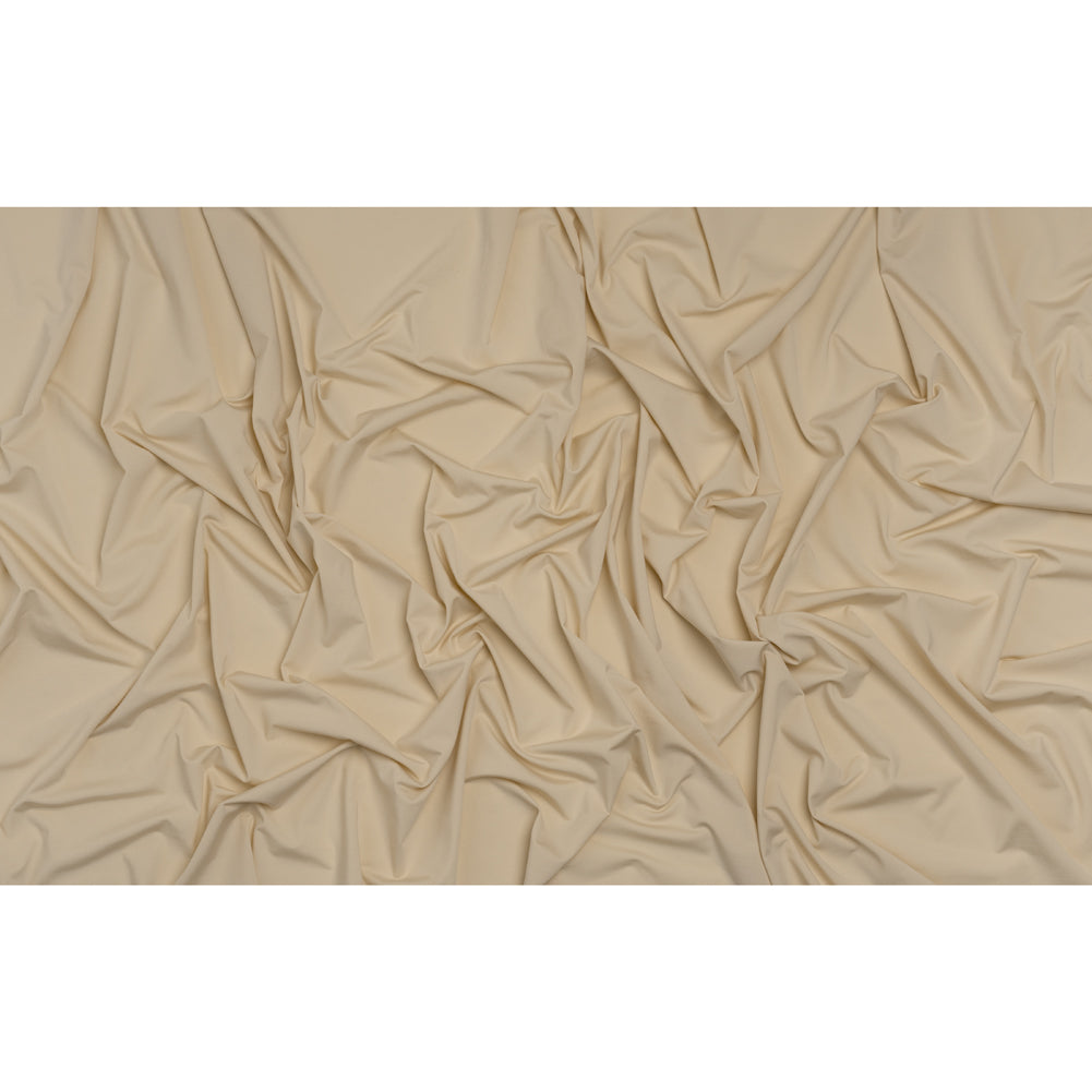 Stretch Nylon Interlock Knit - Beige - Designer Deadstock