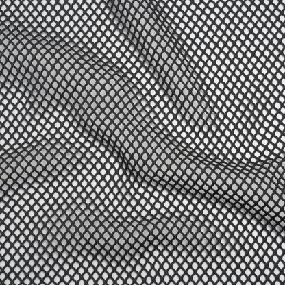 Cotton Crochet Net - Black - Designer Deadstock