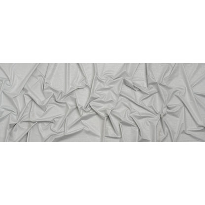 Metallic Stretch Nylon Jersey - White and Silver - Designer Deadstock