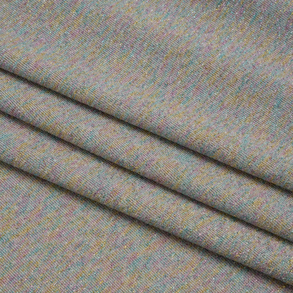 Metallic Stretch Rayon and Polyester Jersey - Heathered Gray and Pastel Primaries - Designer Deadstock