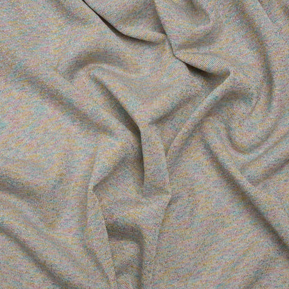 Metallic Stretch Rayon and Polyester Jersey - Heathered Gray and Pastel Primaries - Designer Deadstock