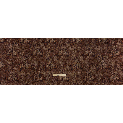 Stretch Nylon Interlock Knit - Beige, Brown and Black Leopard Print - Designer Deadstock