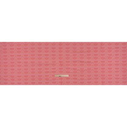 Stretch Nylon Swimwear Tricot - Magenta, Red and Pink Wavy Lines - Designer Deadstock