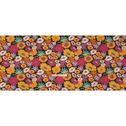 Stretch Polyester Jersey - Purple, Yellow and Red Funky Florals - Designer Deadstock
