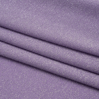 Metallic Stretch Rayon Jersey - Lavender and Silver - Designer Deadstock