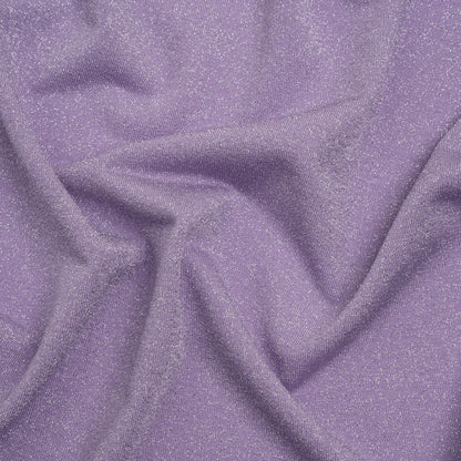 Metallic Stretch Rayon Jersey - Lavender and Silver - Designer Deadstock