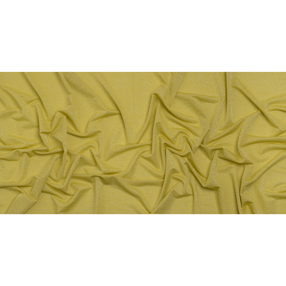 Metallic Stretch Rayon Jersey - Lemon Sparkle and Silver - Designer Deadstock - Full