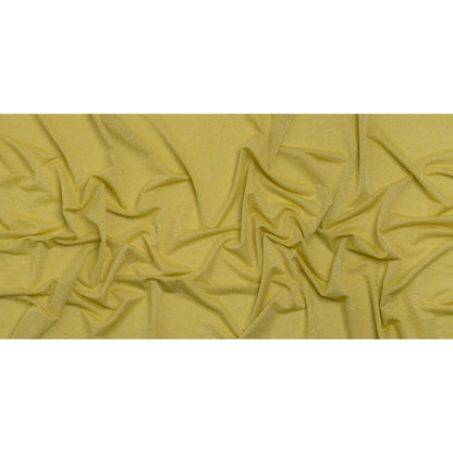 Metallic Stretch Rayon Jersey - Lemon Sparkle and Silver - Designer Deadstock