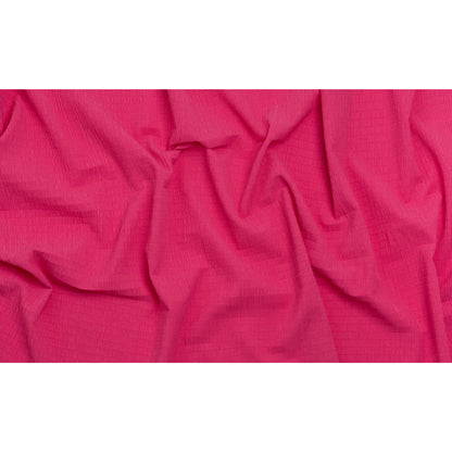 Stretch Nylon Seersucker - Hibiscus Pink - Designer Deadstock