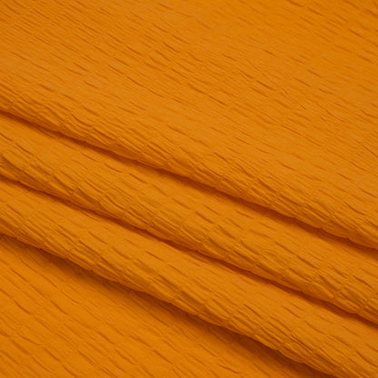 Stretch Nylon Seersucker - Mango Orange - Designer Deadstock