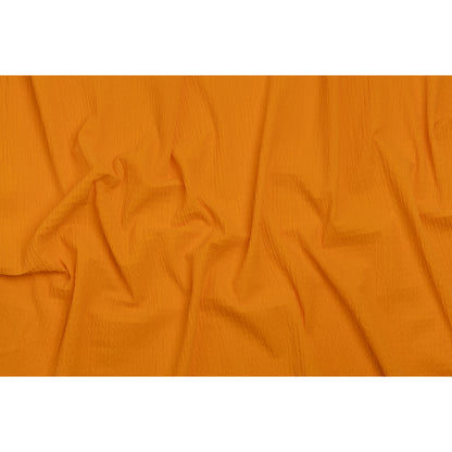 Stretch Nylon Seersucker - Mango Orange - Designer Deadstock