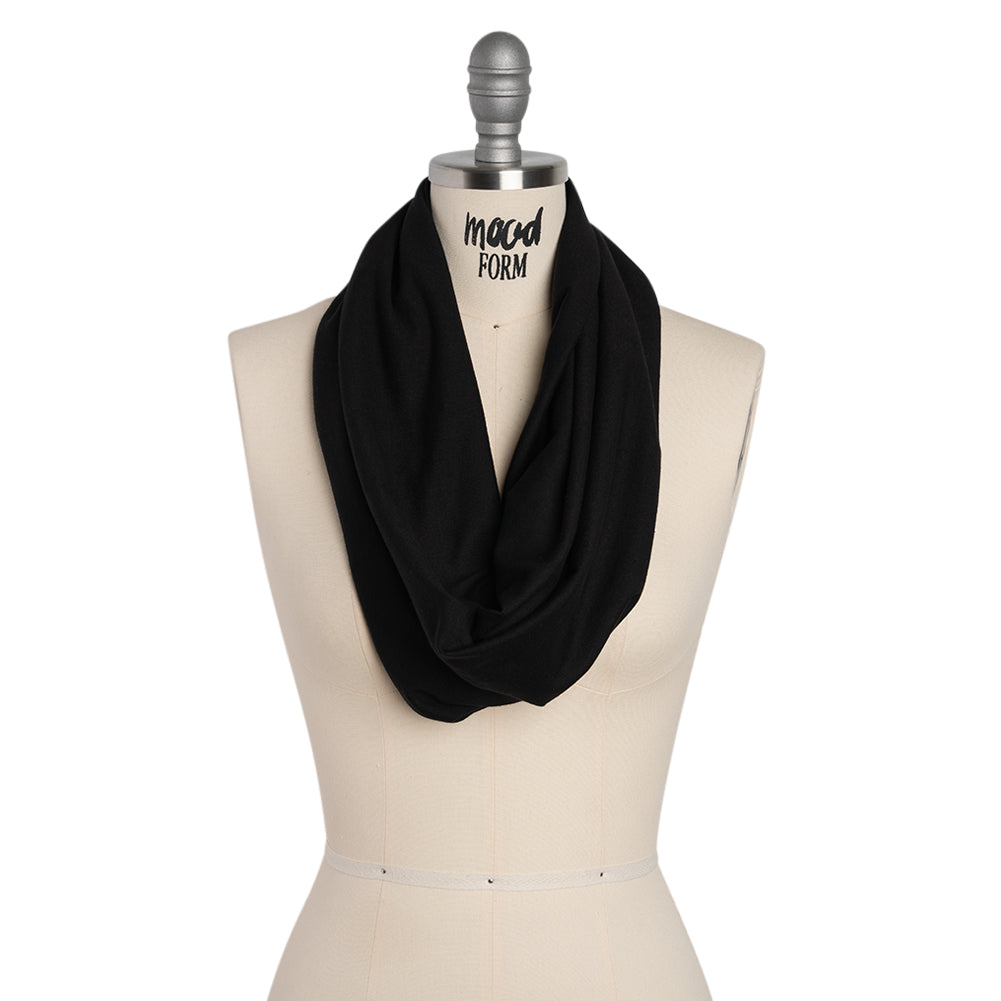 Tubular Cotton Jersey 18" - Black - Drape