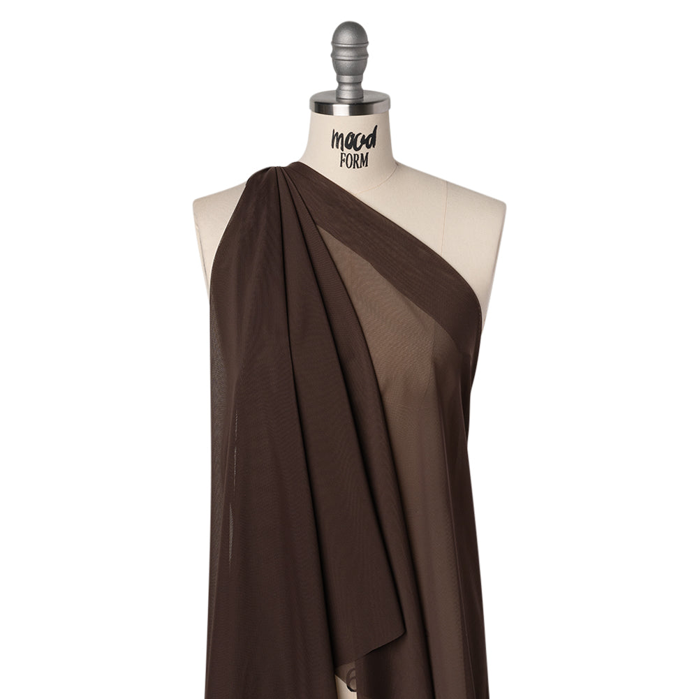 Nylon Stretch Mesh - Chocolate - Deadstock