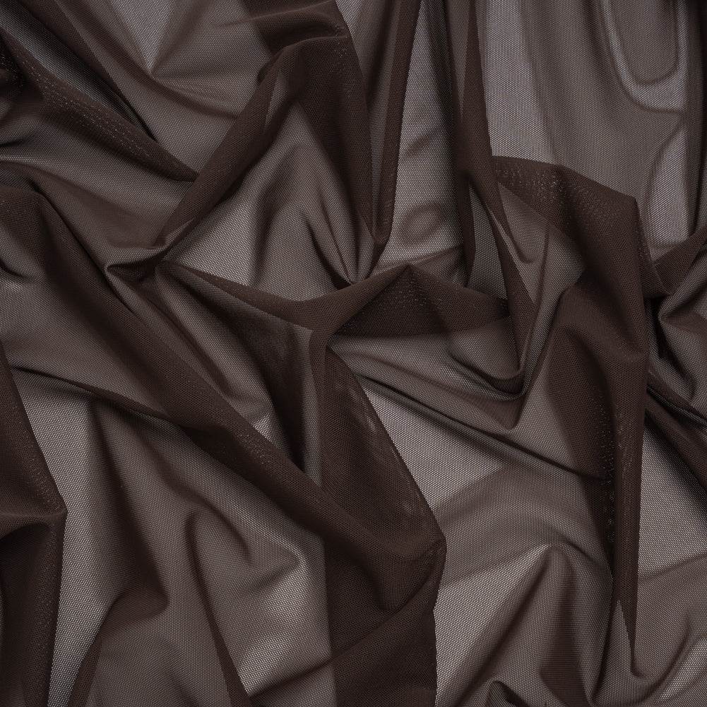 Nylon Stretch Mesh - Chocolate - Deadstock