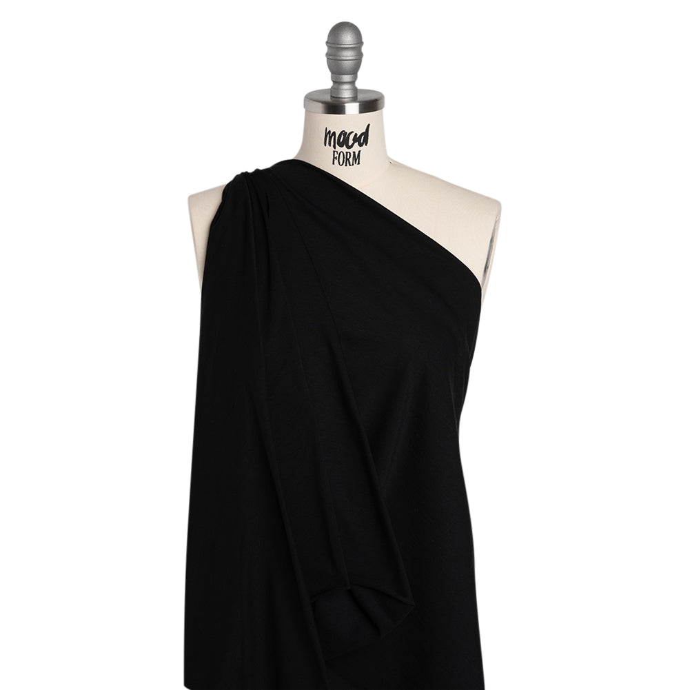 Stretch Rayon Jersey - Black - Deadstock - Drape